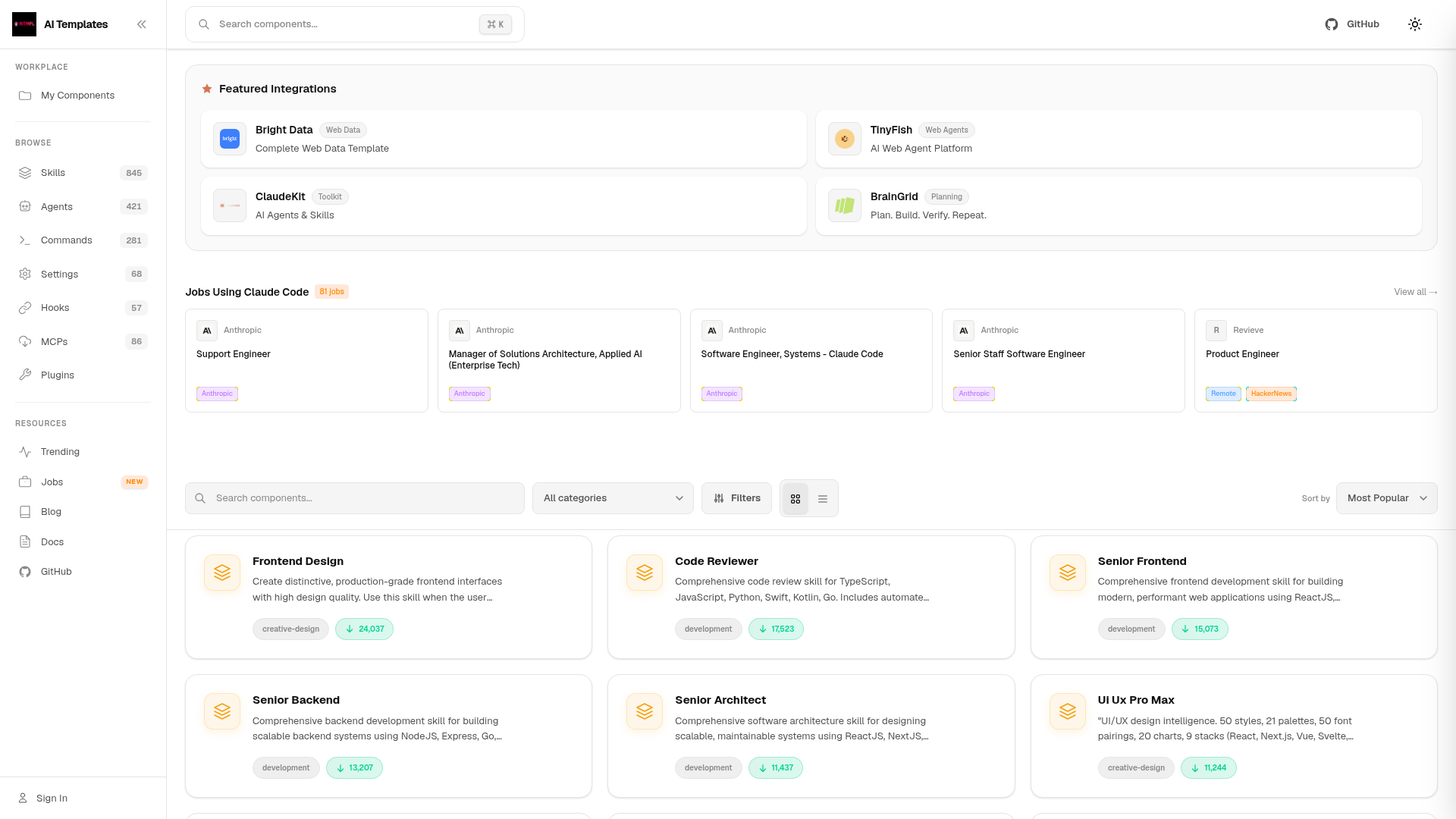 AI Templates library