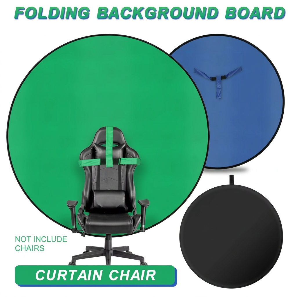 Chair Mount Folding Green Blue Screen Board