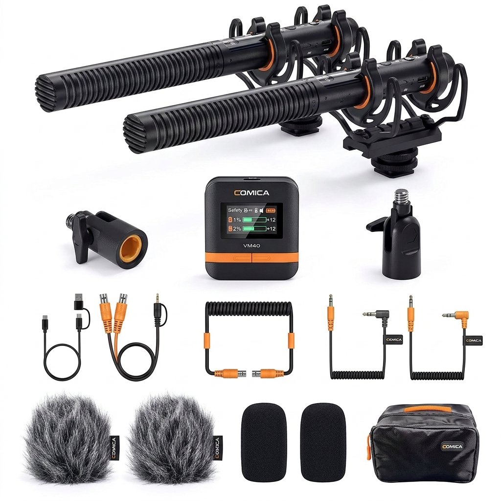 COMICA VM40 Wireless Dual Shotgun Microphone