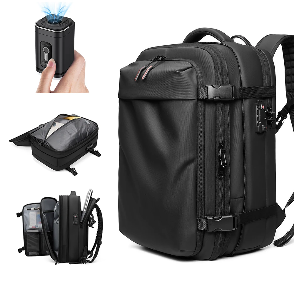 Large Expandable Travel Backpack with Fingerprint Lock