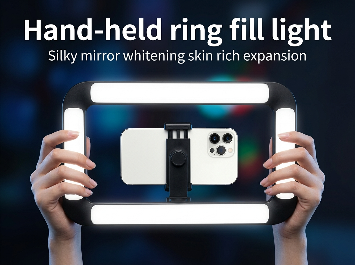 Hand-Held Ring Fill Light for Short Video