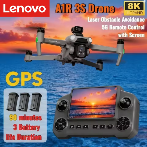 Lenovo A1R 3S GPS Drone 8K with screen controller