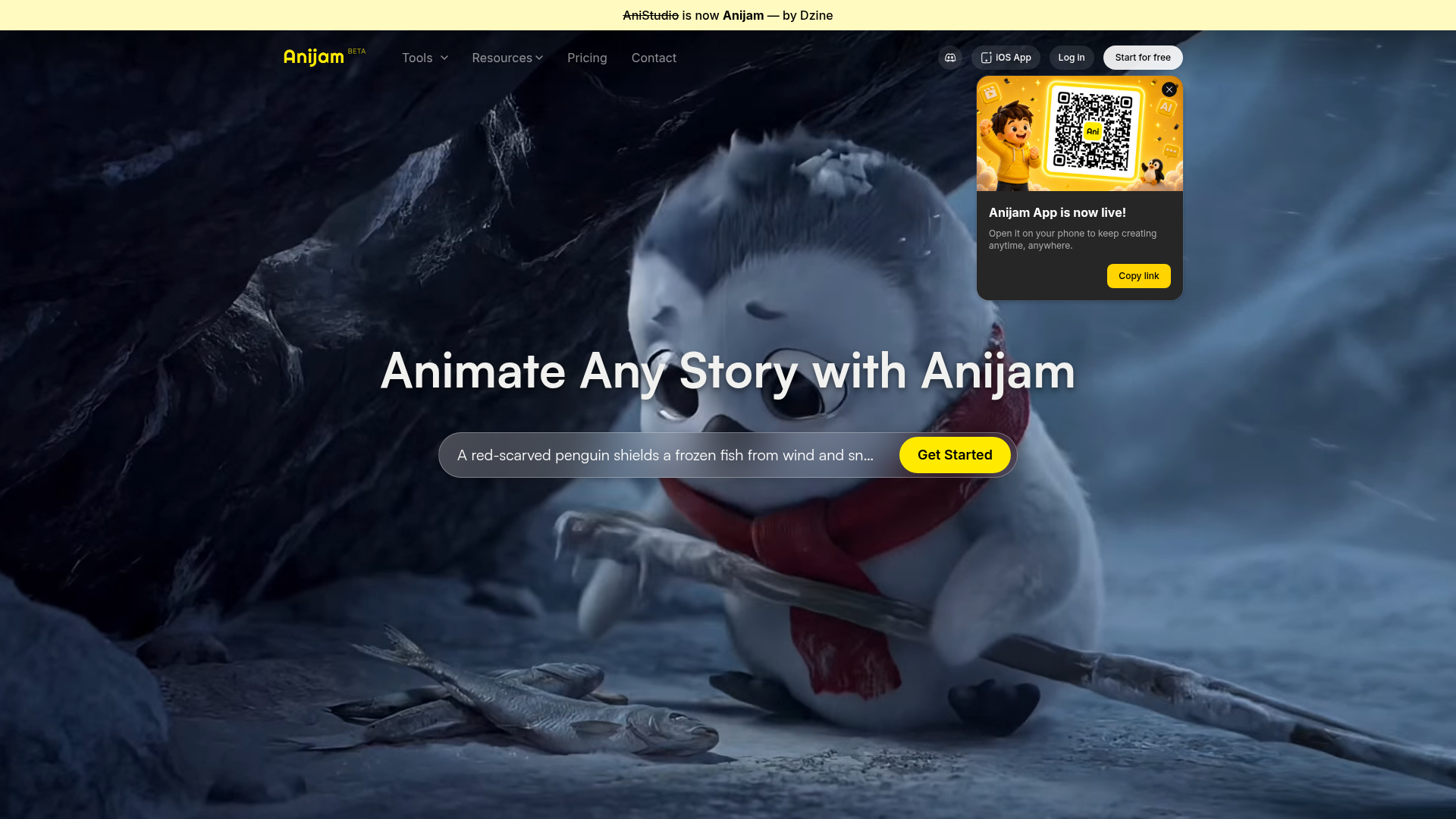 Anijam AI animation platform