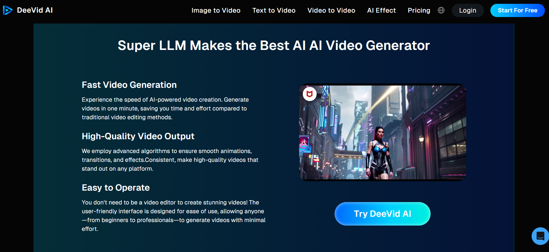 Deevid AI preview