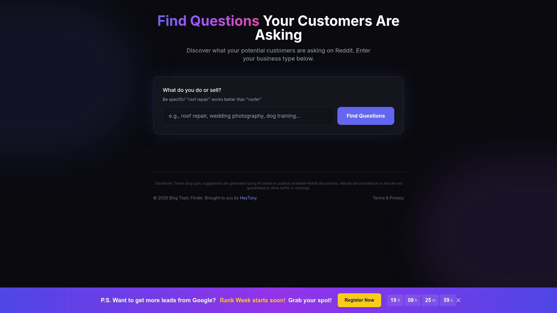 Find Questions