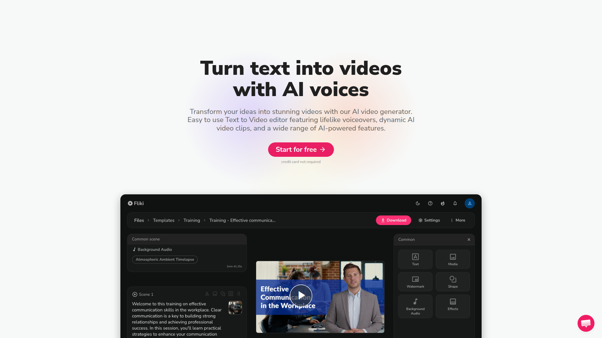 Fliki.ai preview