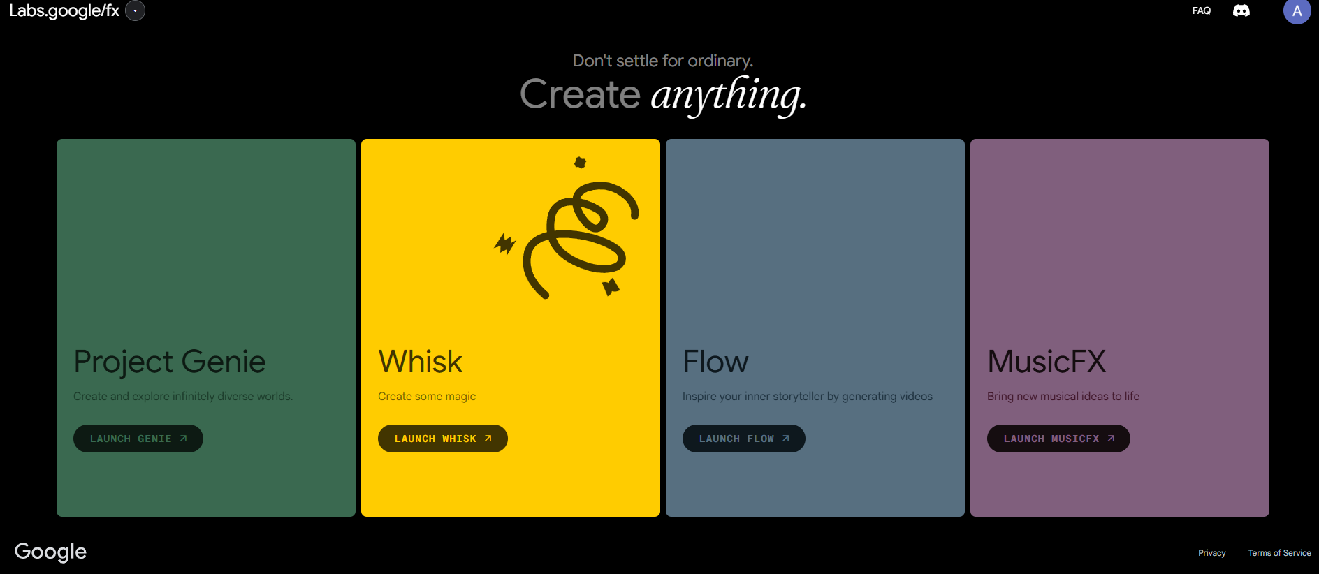 Google Labs FX preview