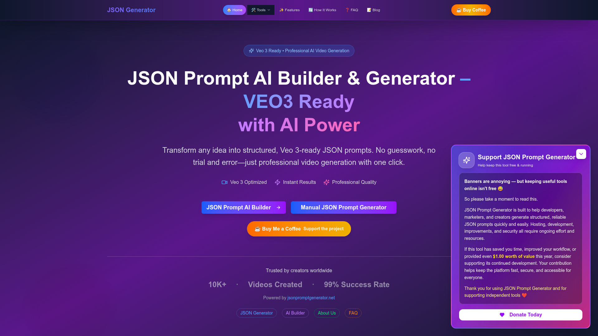 JSON Prompt Generator