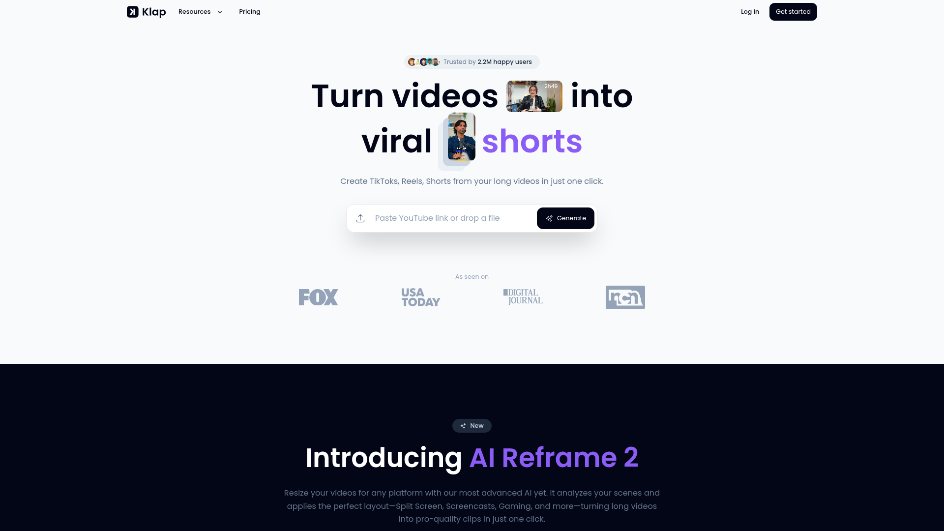 Klap.app dashboard preview