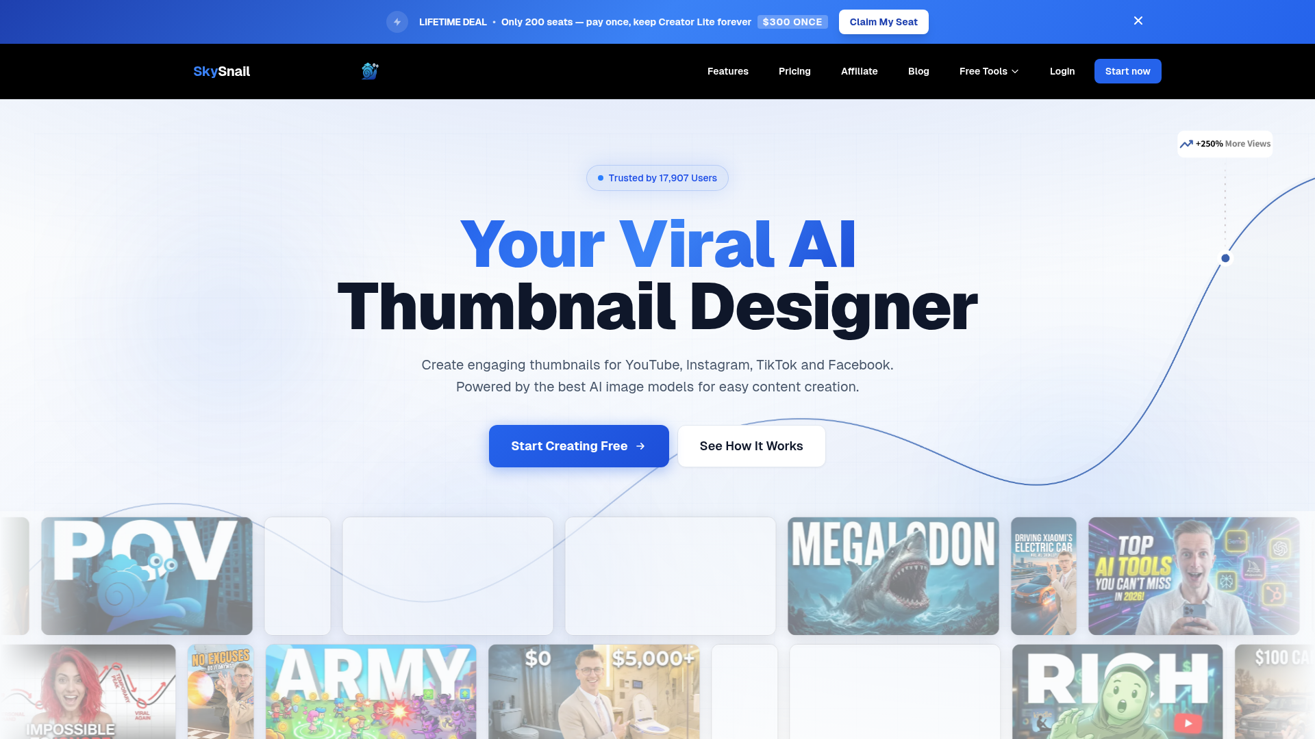 SkySnail AI Thumbnail Designer preview