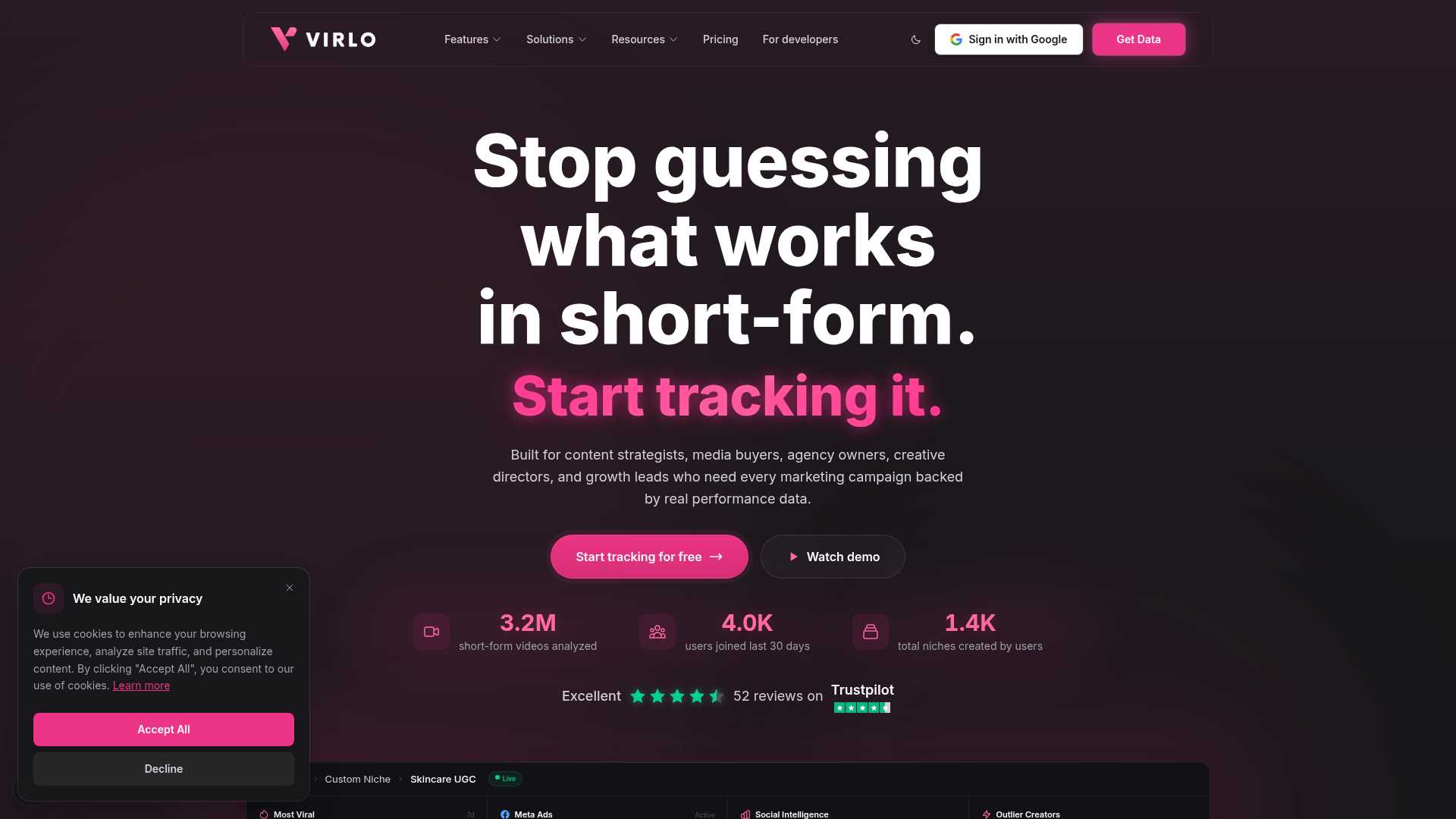 Virlo.ai preview