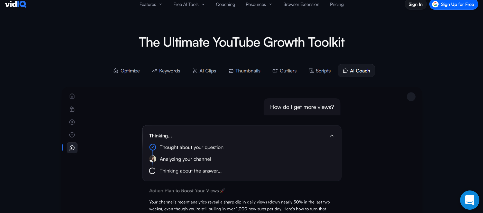 VidIQ.com preview