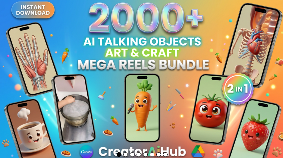 2000+ AI Talking Objects Art & Craft Mega Reels Bundle