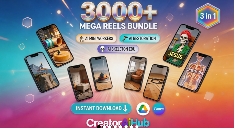3000+ Mega Reels Bundle 3 in 1
