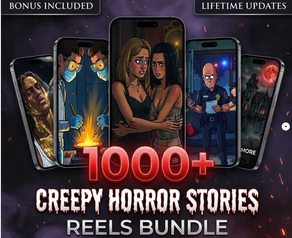 1000+ Creepy Horror Stories Reels Bundle