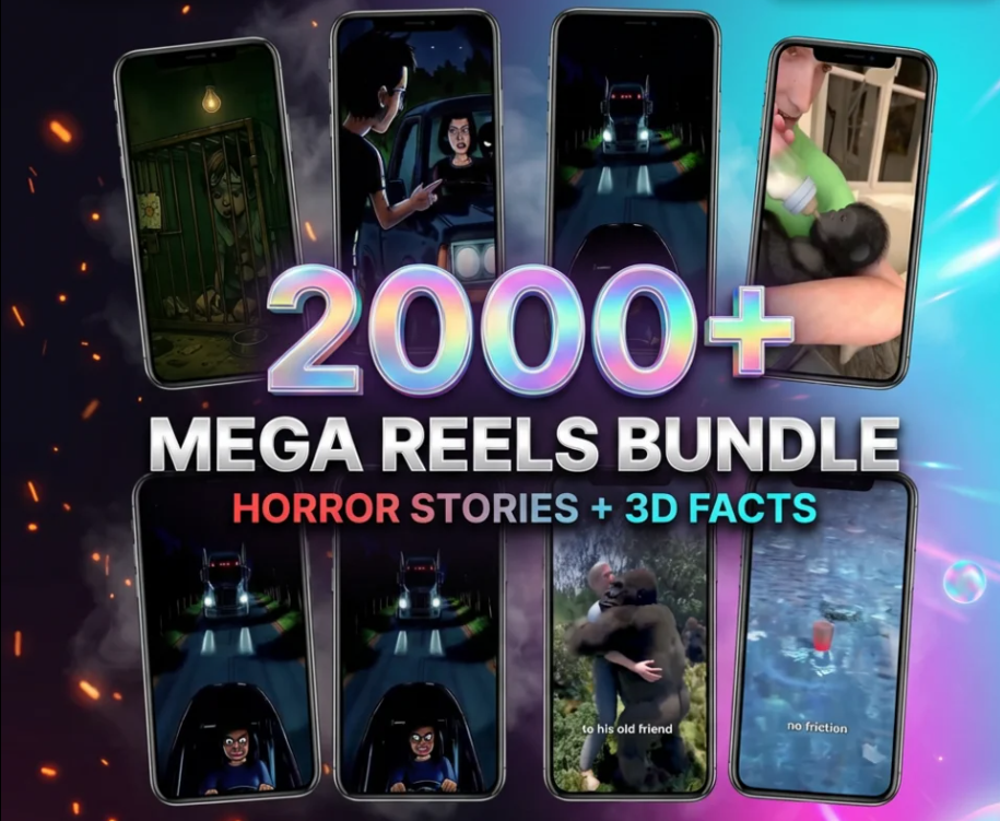 2000+ Mega Reels Bundle Horror Stories + 3D Facts