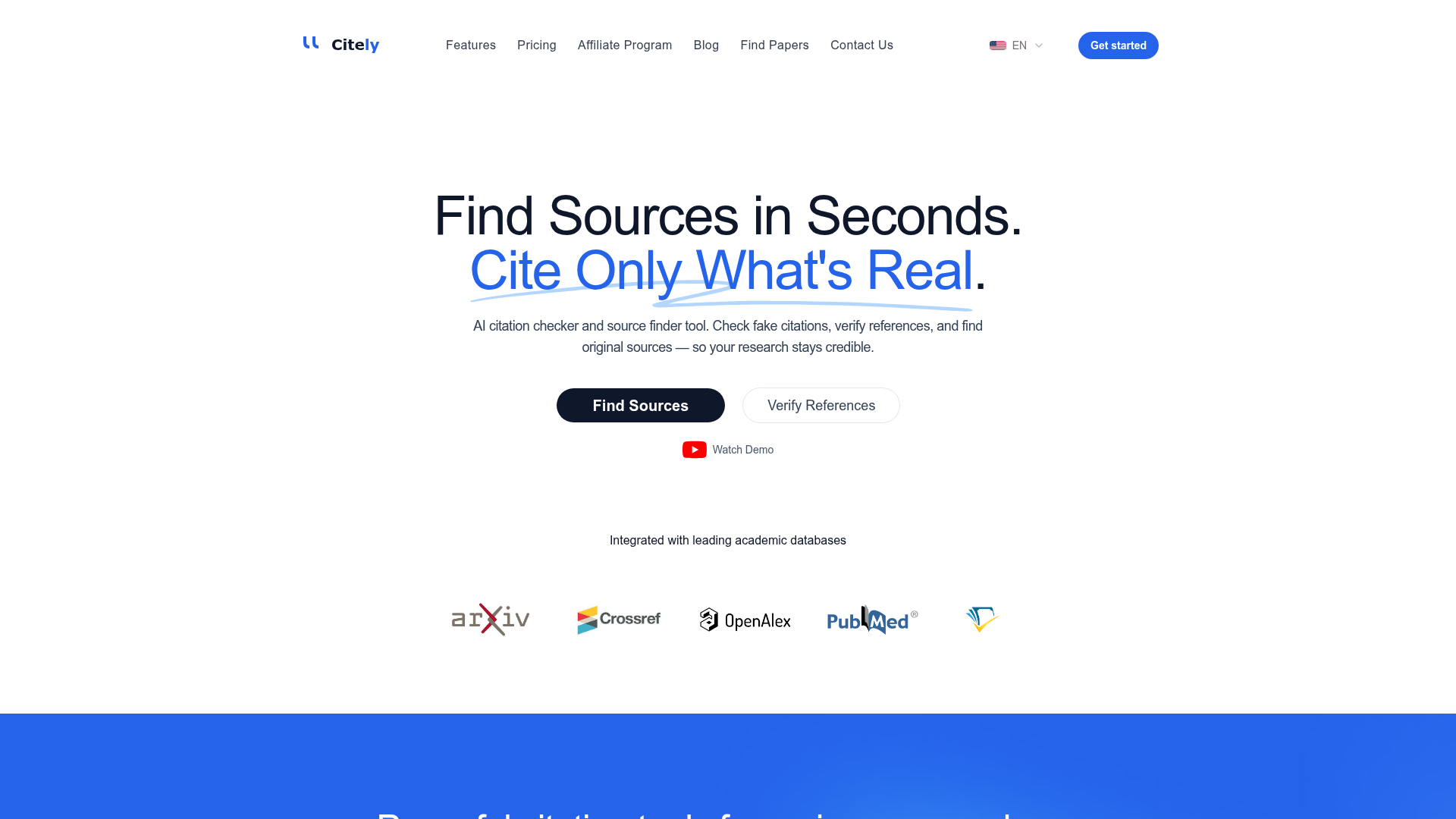 Citely AI citation checker preview