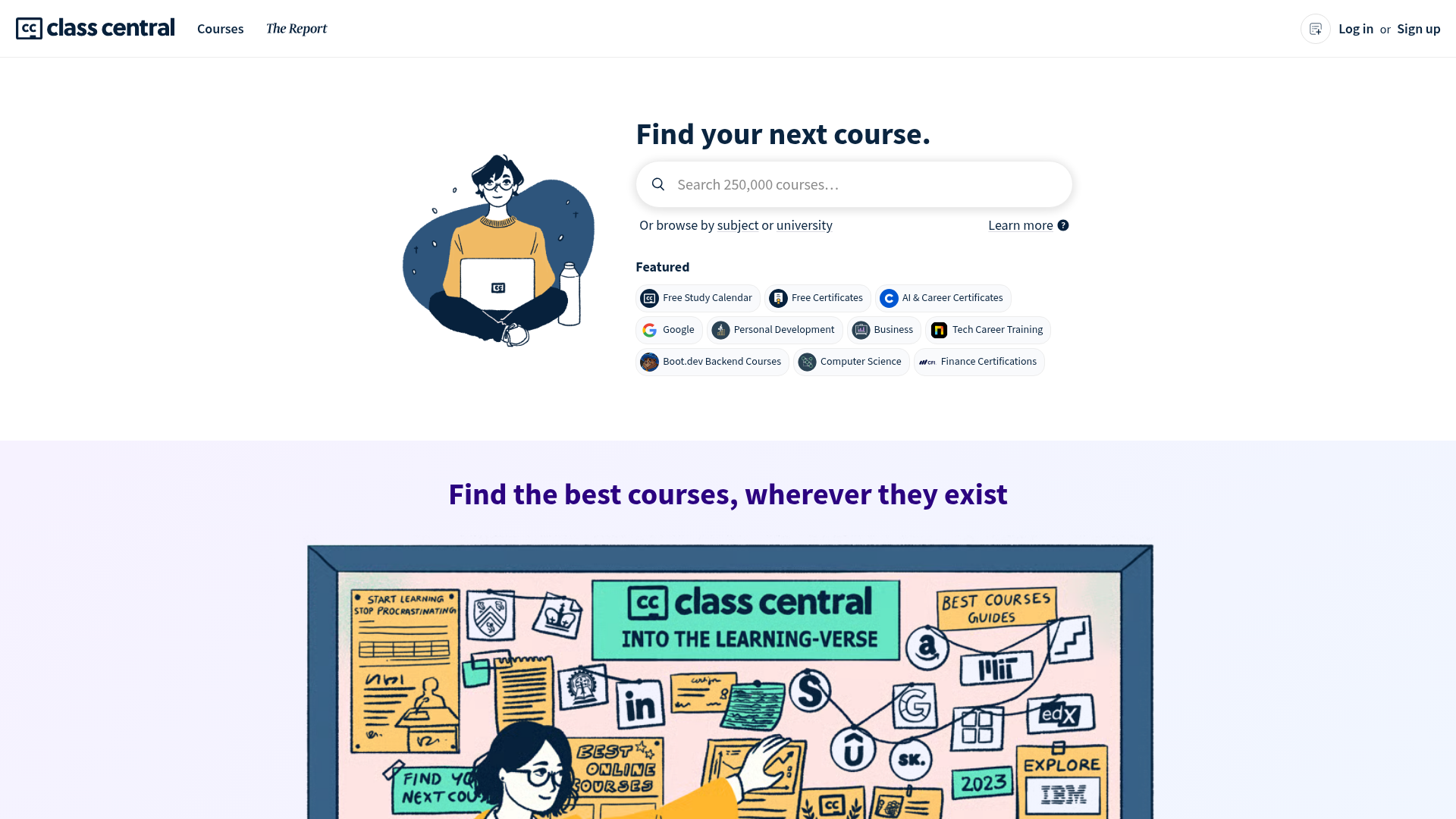 Class Central course discovery