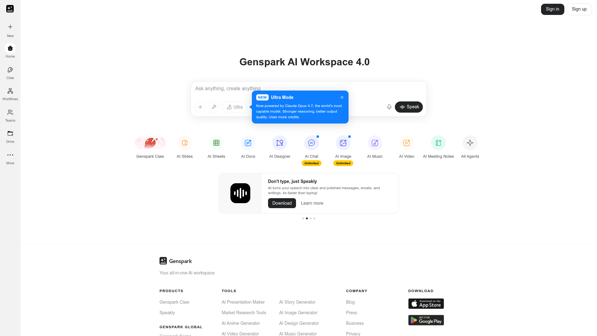Genspark AI preview