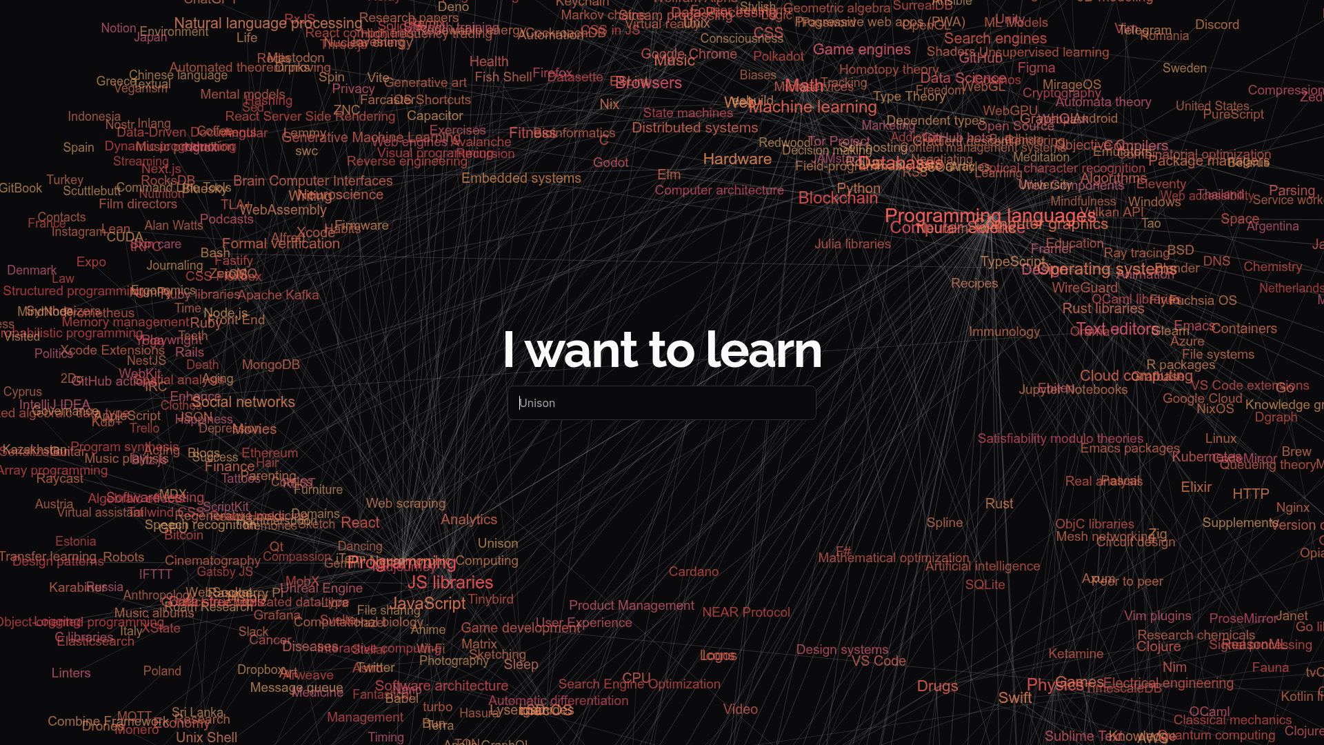Learn Anything knowledge graph explorer