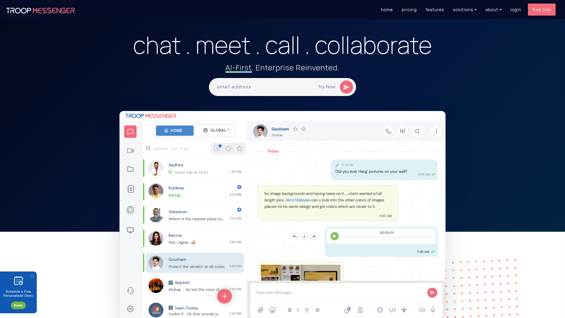 Troop Messenger preview