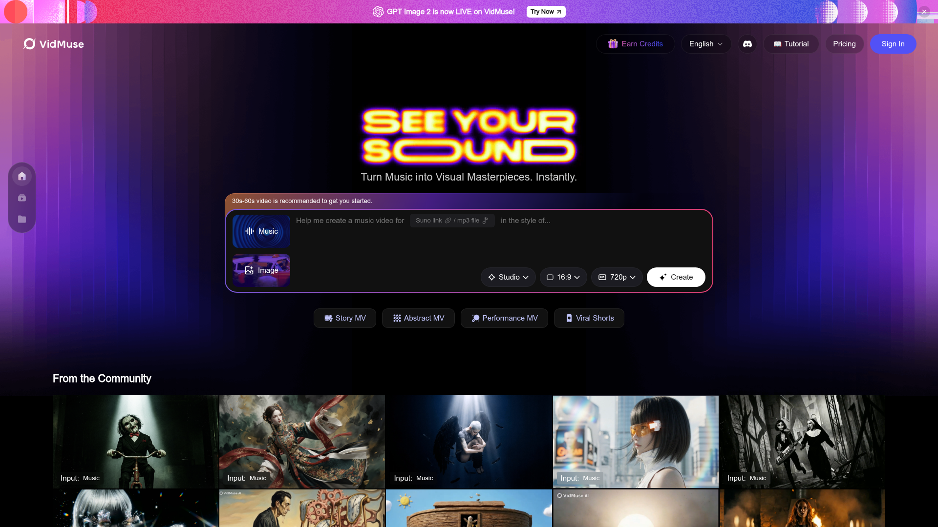 VidMuse music video AI preview